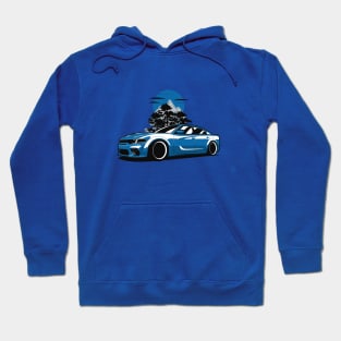 Blue Charger Nature Sunset Hoodie